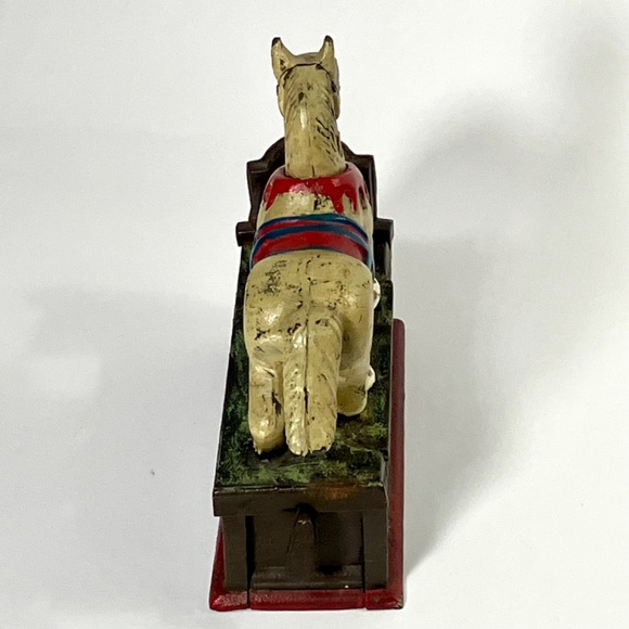 VINTAGE TRICK PONY CAST IRON MECHANICAL BANK - Picture 7 of 13